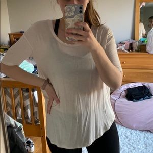 White 3/4 sleeve top